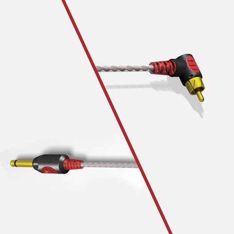 Premium Lightweight 90 Degree RCA Cord - 7 ft.
