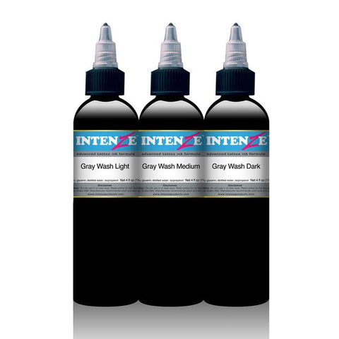 Intenze Ink Gray Wash Tattoo Ink Set
