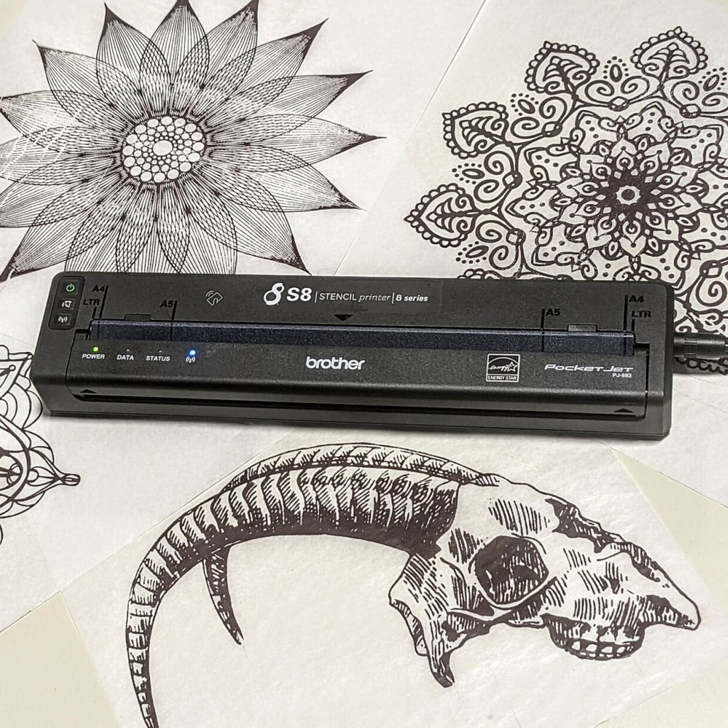 S8 PJ-763MFi-C131 Mobile Tattoo Stencil Printer with Bluetooth® MFi & USB