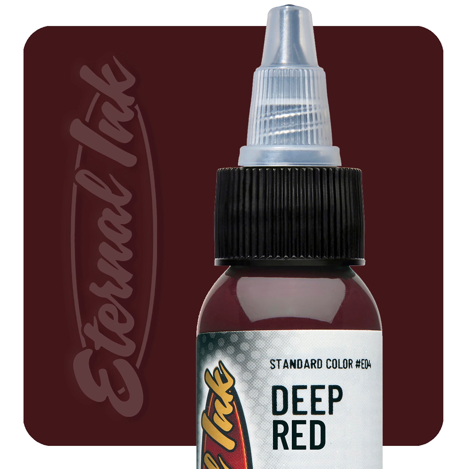 Eternal Ink Tattoo Ink in Deep Red, Size: 2 oz Available at TATSoul Tattoo Supply