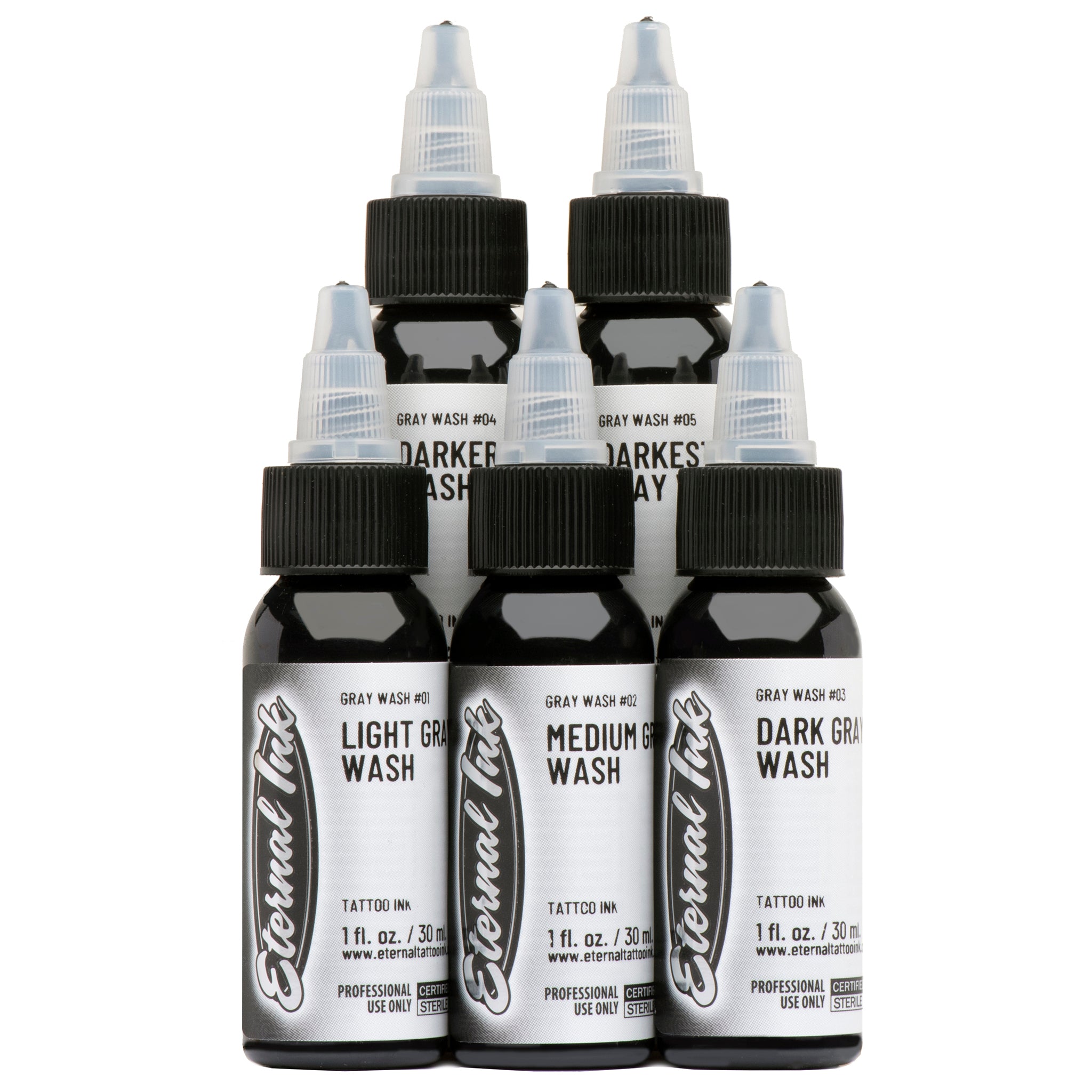 Eternal Ink Gray Wash Tattoo Ink Set