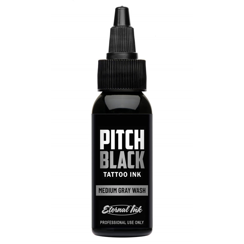 Eternal Ink - Pitch Black - Gray Wash Medium