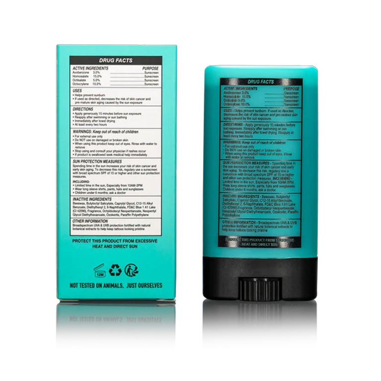 Inkeeze Ink Shield Sunscreen Stick SPF 50 - 0.5oz