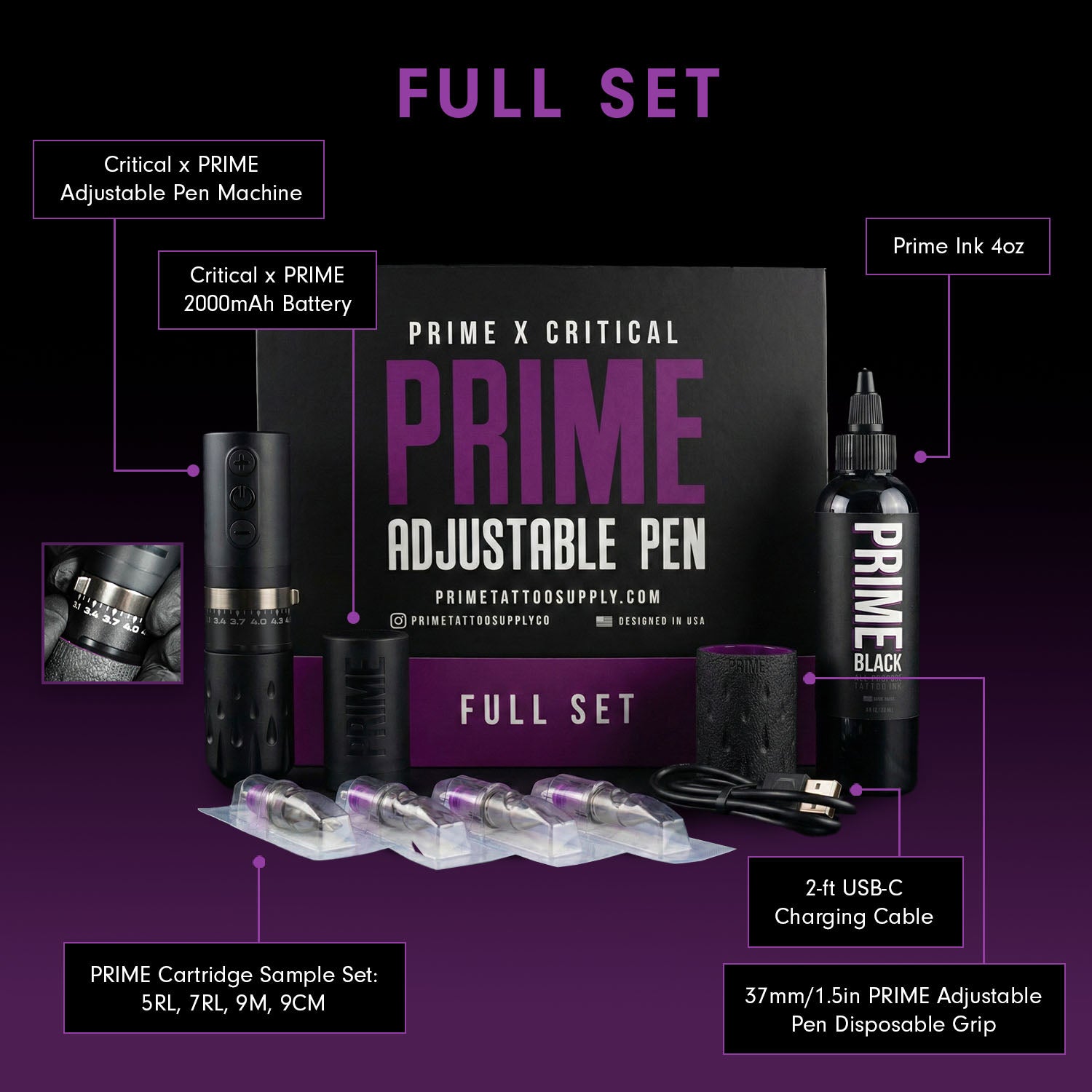 PRIME X Critical Adjustable Pen Machine