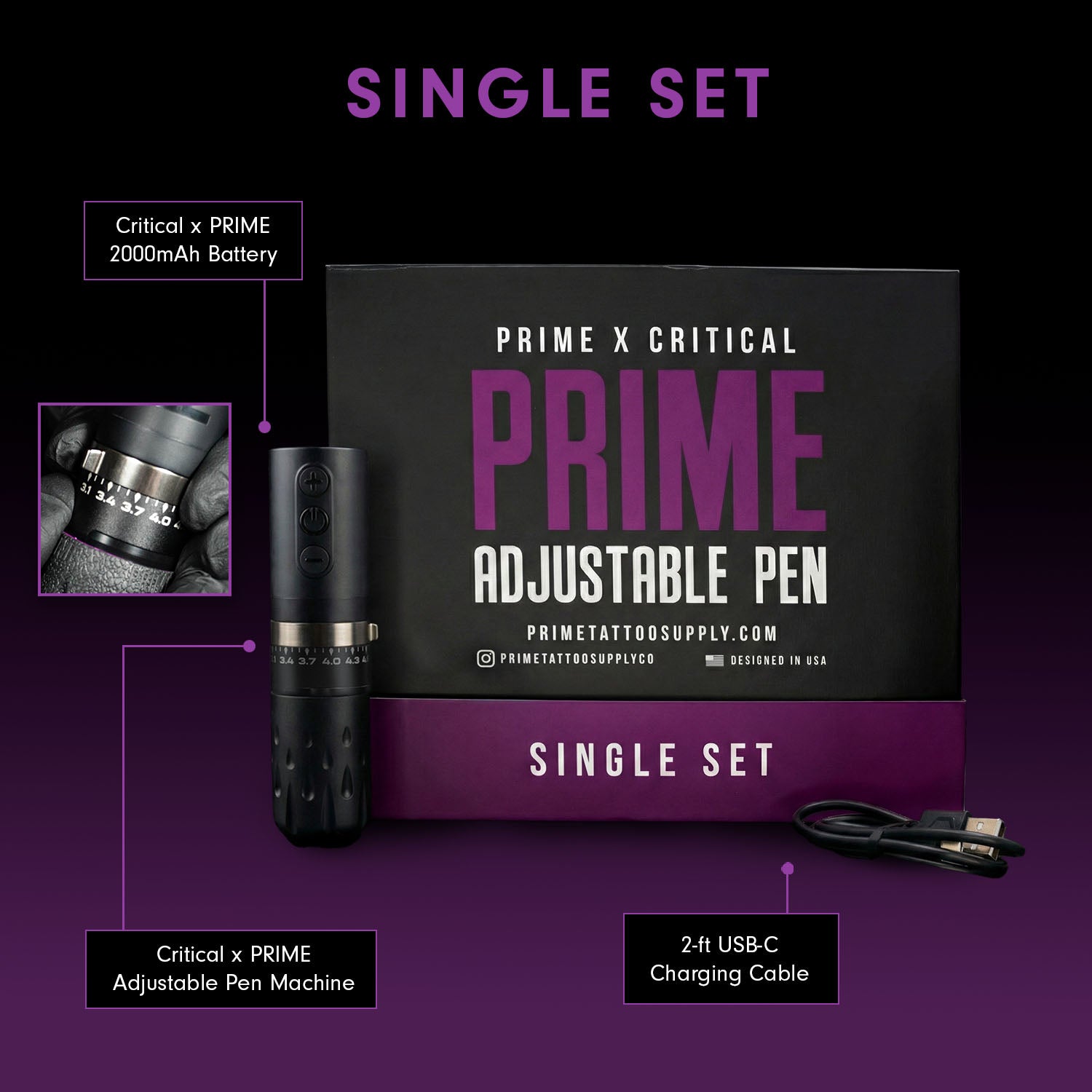 PRIME X Critical Adjustable Pen Machine