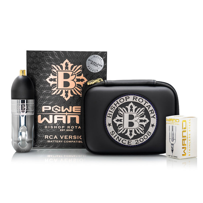 Bishop Stainless Steel Power Wand (Advanced Battery Compatible) RCA Tattoo Machine - Packer