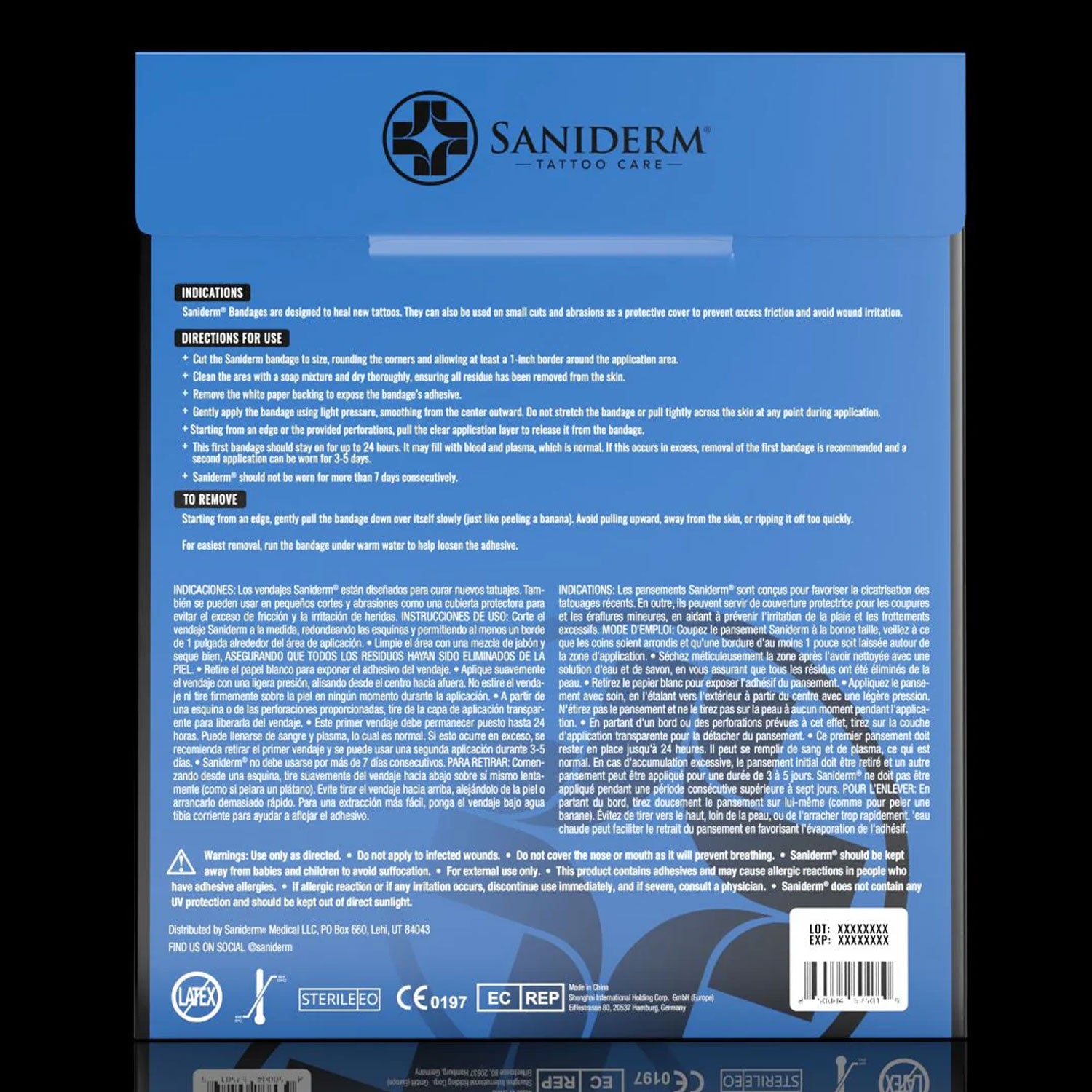 Saniderm Tattoo Transparent Adhesive Film Dressing - Personal Pack