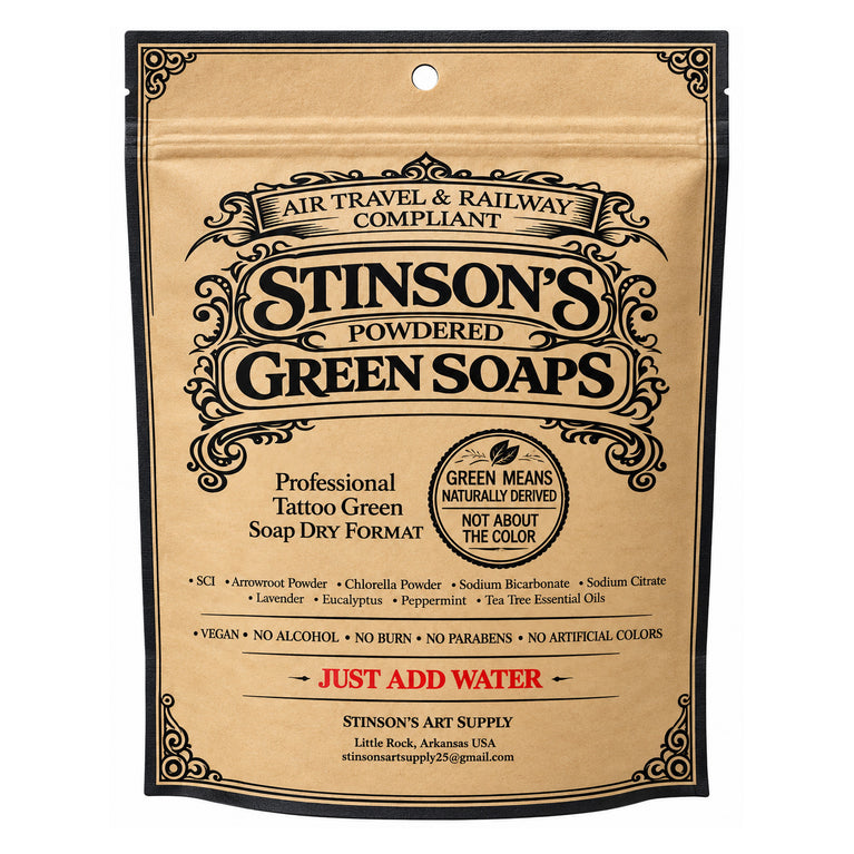 Stinson's Powdered Green Soap - 15 pouches per bag