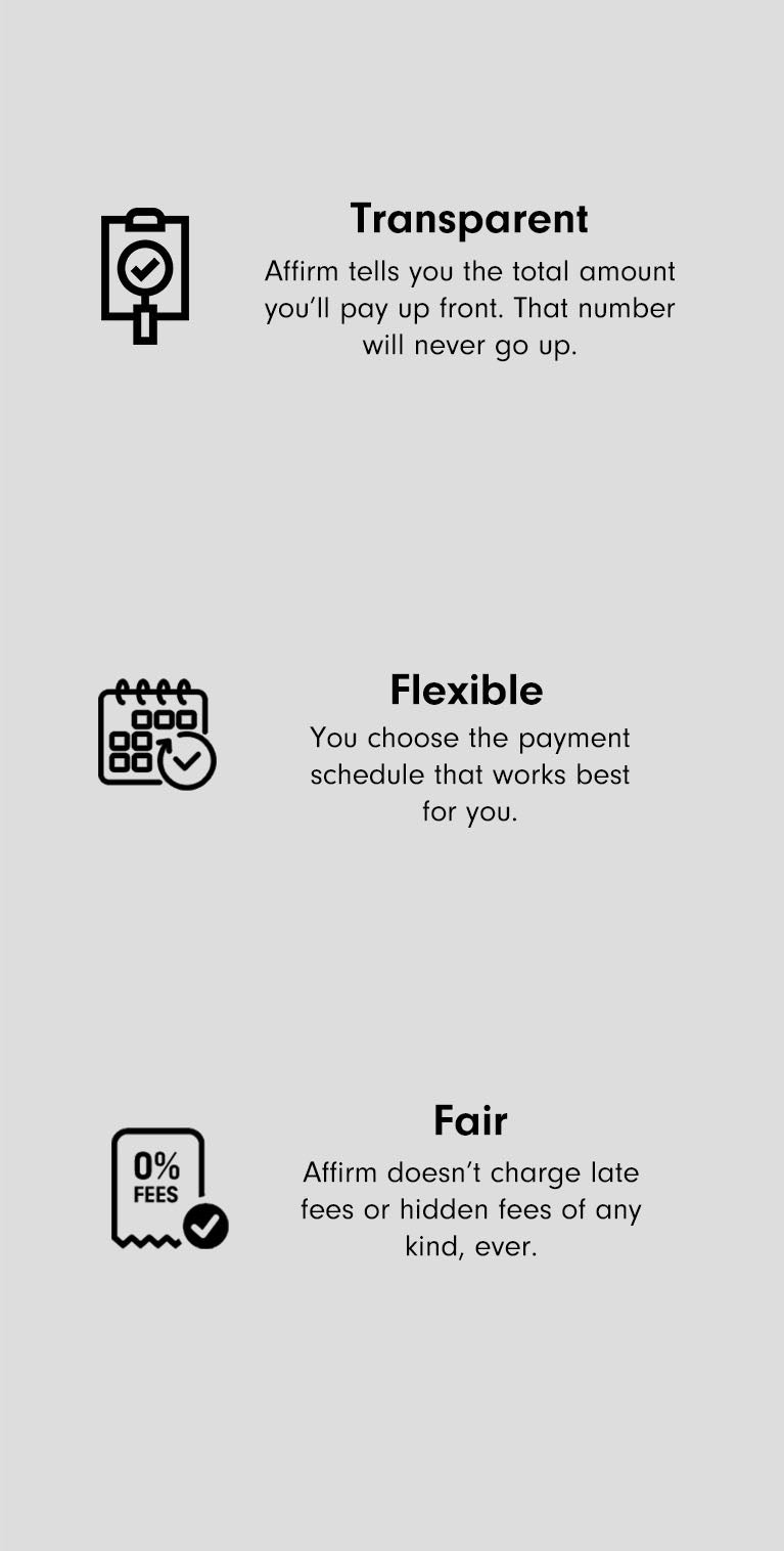 Transparent, flexible, and fair payment terms with no hidden fees or late charges.