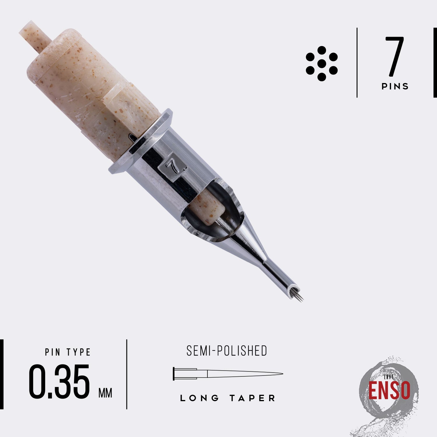 TATSoul Semi-Polished Long Taper ENSO Cartridges - 0.35mm