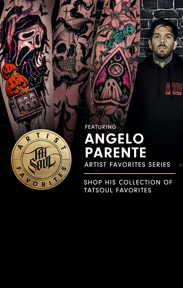 Angelo Parente artist favorites, with horror and Halloween tattoos.