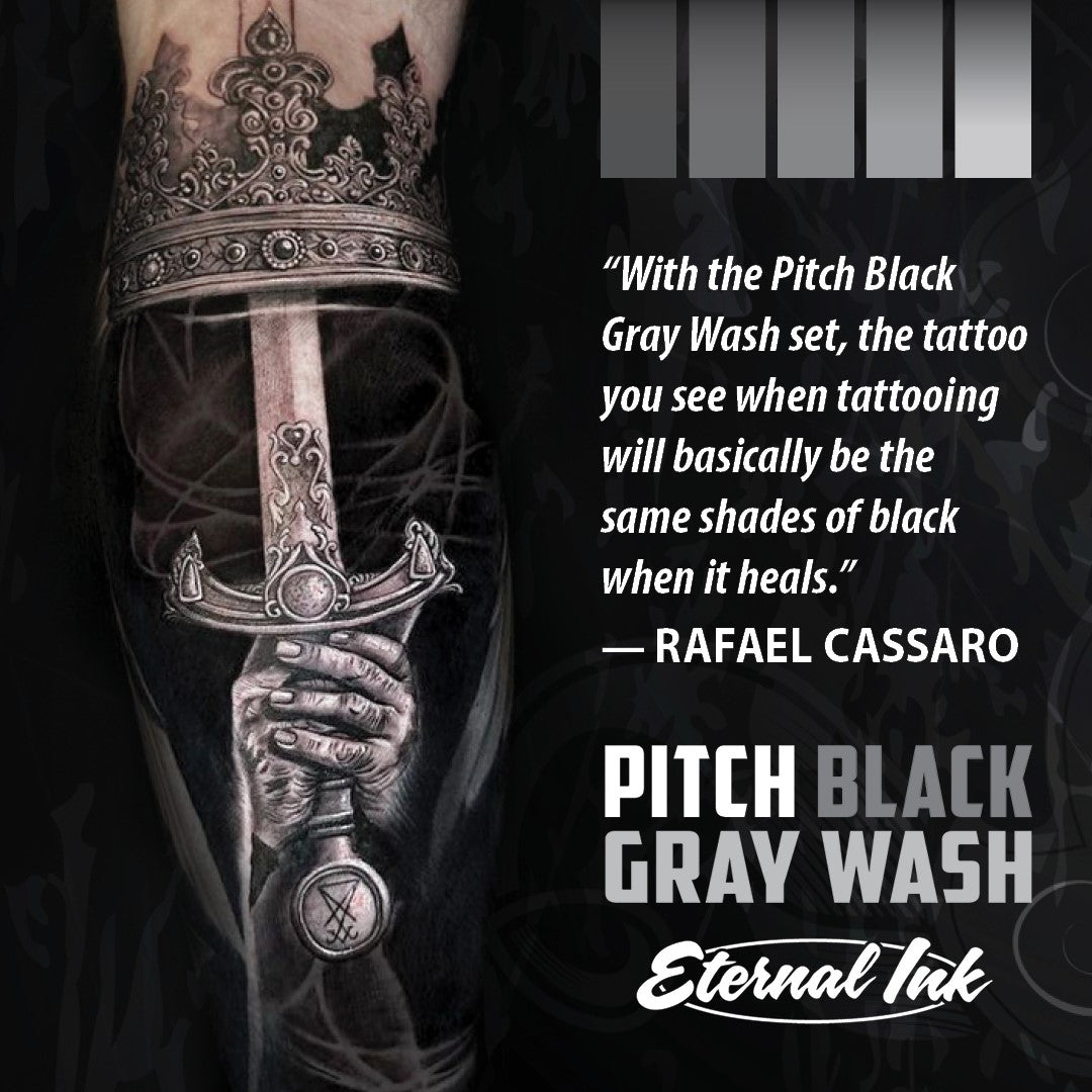 Eternal Ink - Pitch Black - Gray Wash Medium