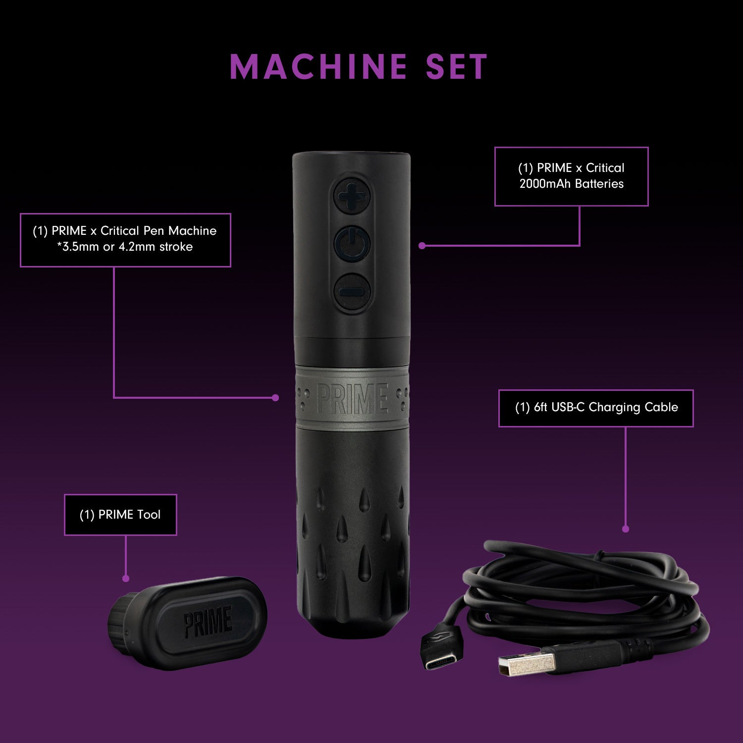 PRIME x Critical Pen Wireless Tattoo Machine