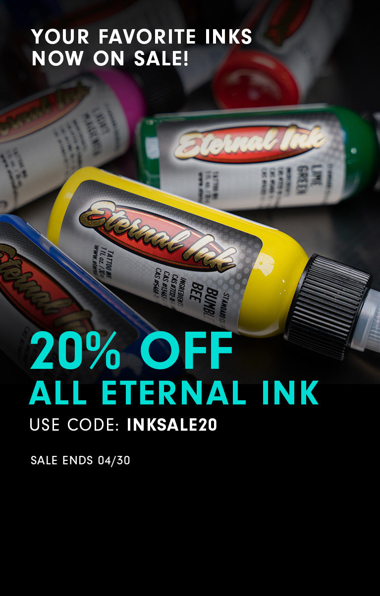 Save 20% Off Eternal Tattoo Ink Bottles and Sets!