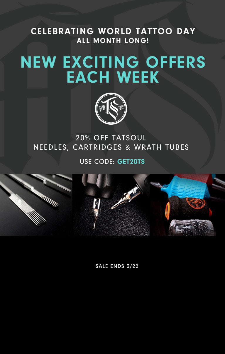 Tattoo World Day going on strong at week 3! Take 20% off Envy, ENSO, and Wrath products!