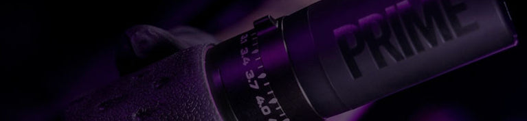 Close-up of a camera lens with 