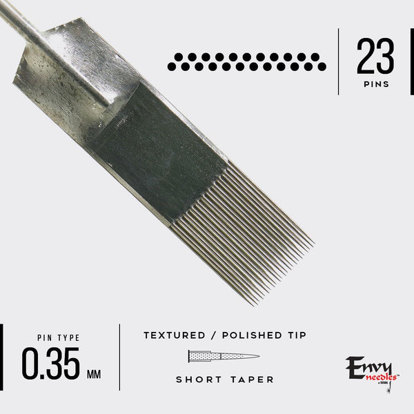 ICHI様　Needles | W.U. PIPING V NECK Envy Premade Tattoo Needle - 23 Needle Whip Magnums