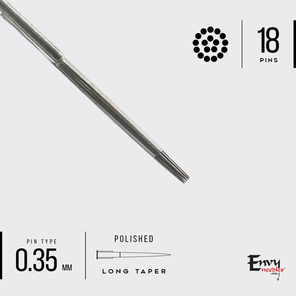 Envy Illustrative Needles 18 Round Liner (NOW IN BLACK BOXES)