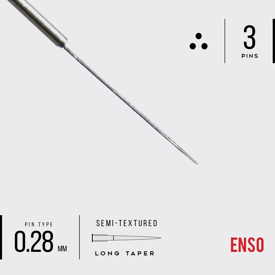 ENSO Semi-Textured Bugpin Round Liner Tattoo Needles (50pk)