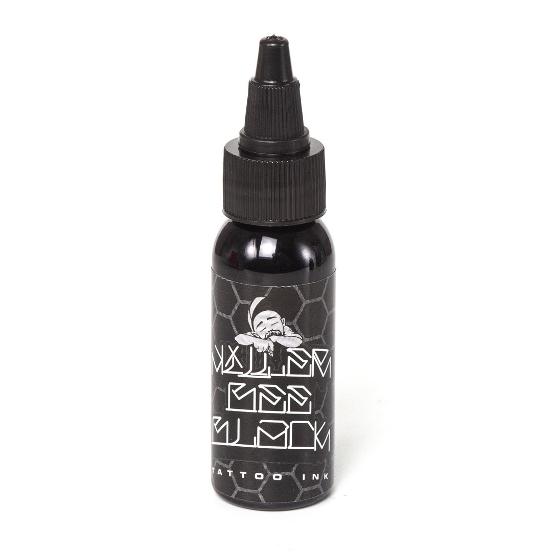The Big Sleeps Killer Bee Black Tattoo Ink perfect for heavy black filling and outlining lettering.