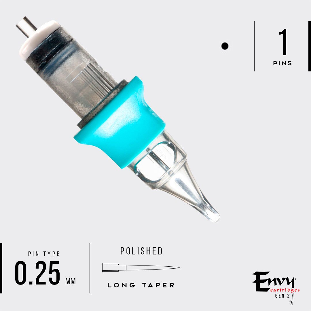 Envy Gen 2 - Bugpin Round Liner Tattoo Cartridges (20pk)