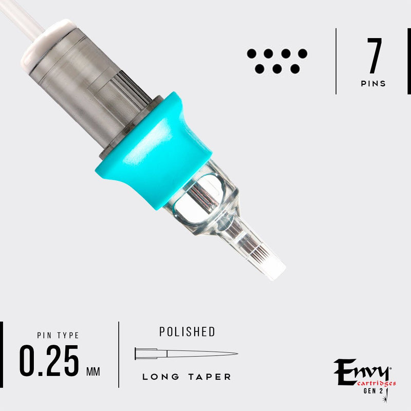 Envy Gen 2 - Bugpin Curved Magnum Tattoo Cartridges (10 Pack)