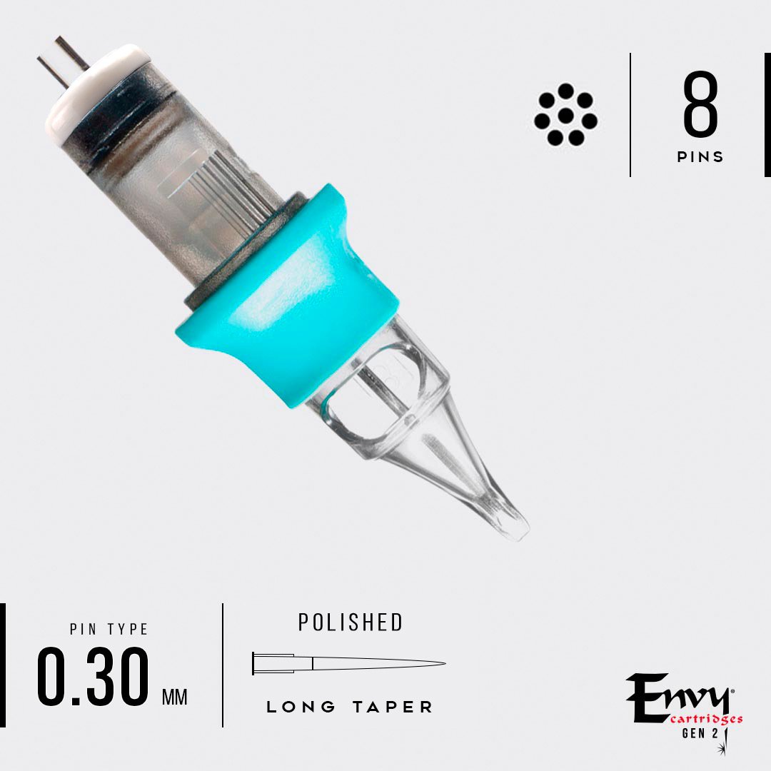 Envy Gen 2 - Bugpin Round Shader Tattoo Cartridges (20 Pack)