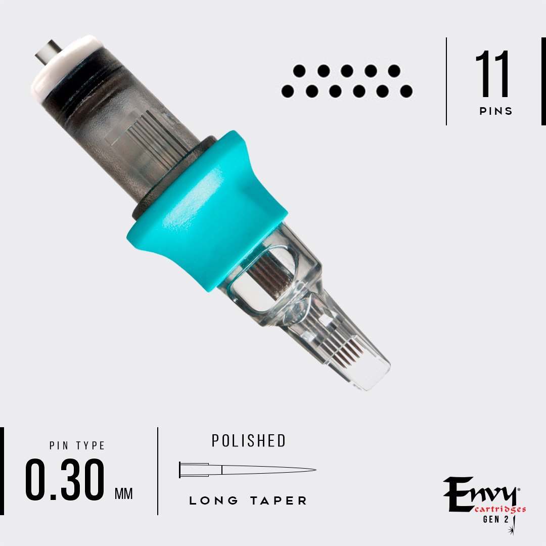 Envy Gen 2 - Bugpin Curved Magnum Tattoo Cartridges (20pk.)