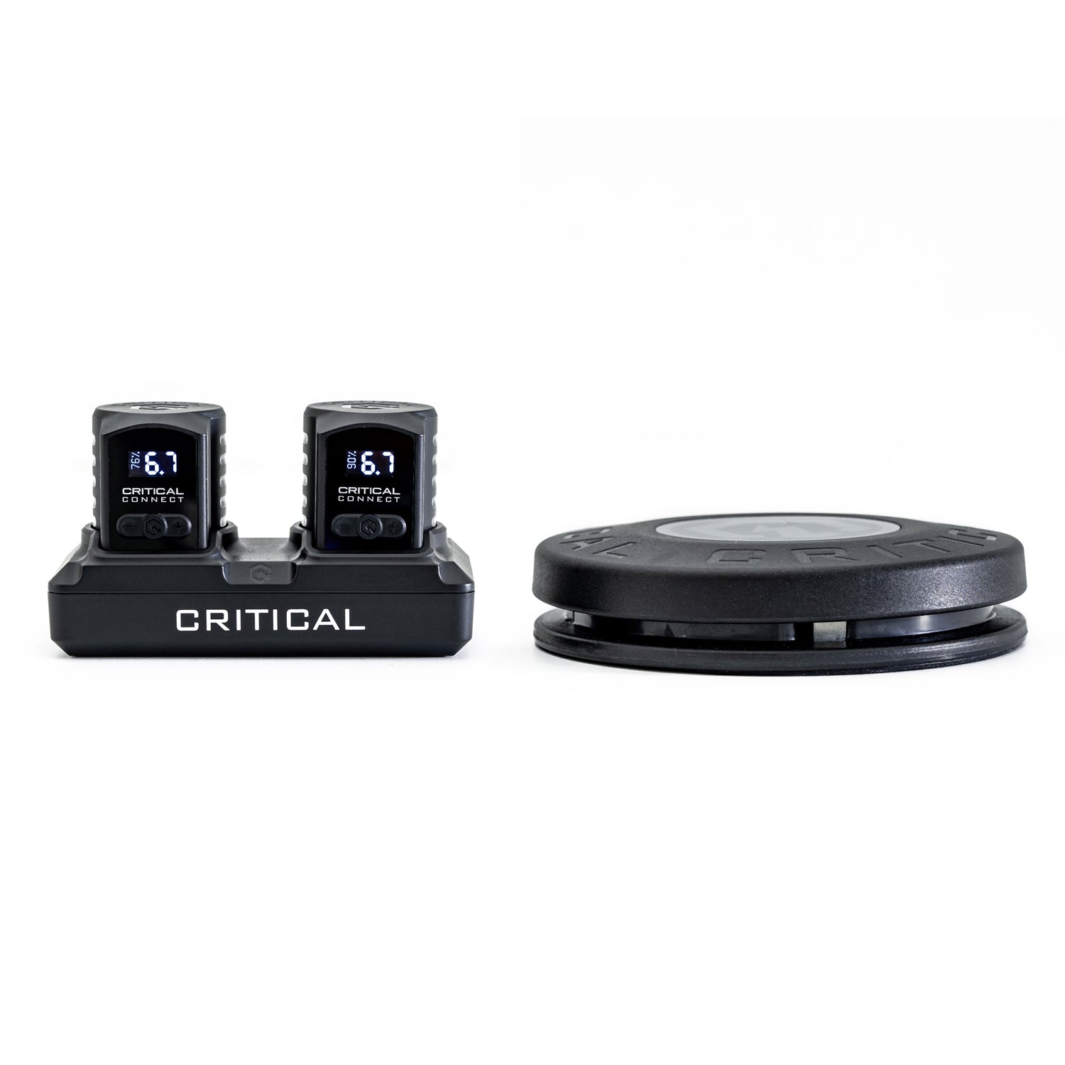 A Critical Connect Bundle for PMU artists with Shorty Batteries, dock, and foot pedal.