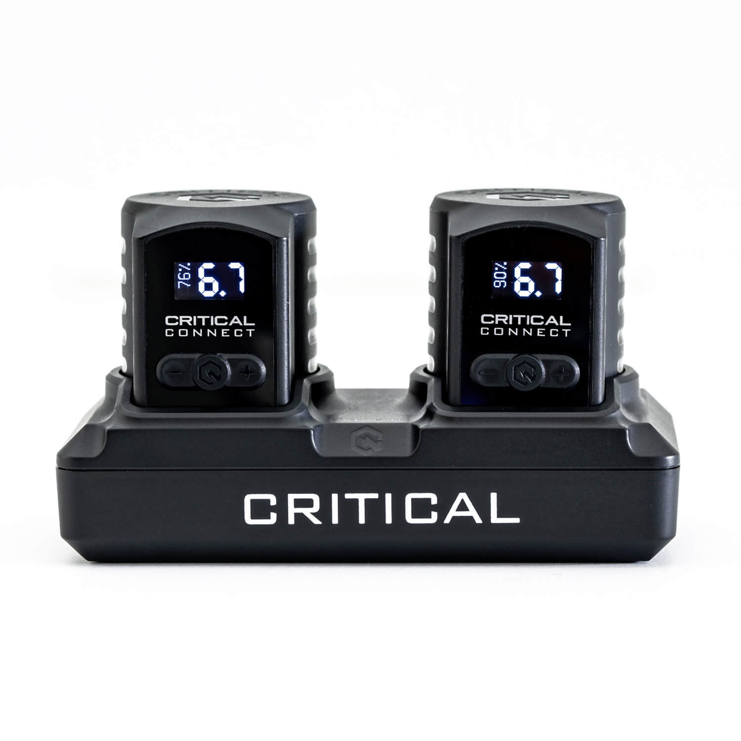 A Critical Connect Universal Battery Shorty and Dock Bundle. Critical tattoo power supplies are available at TATSoul.