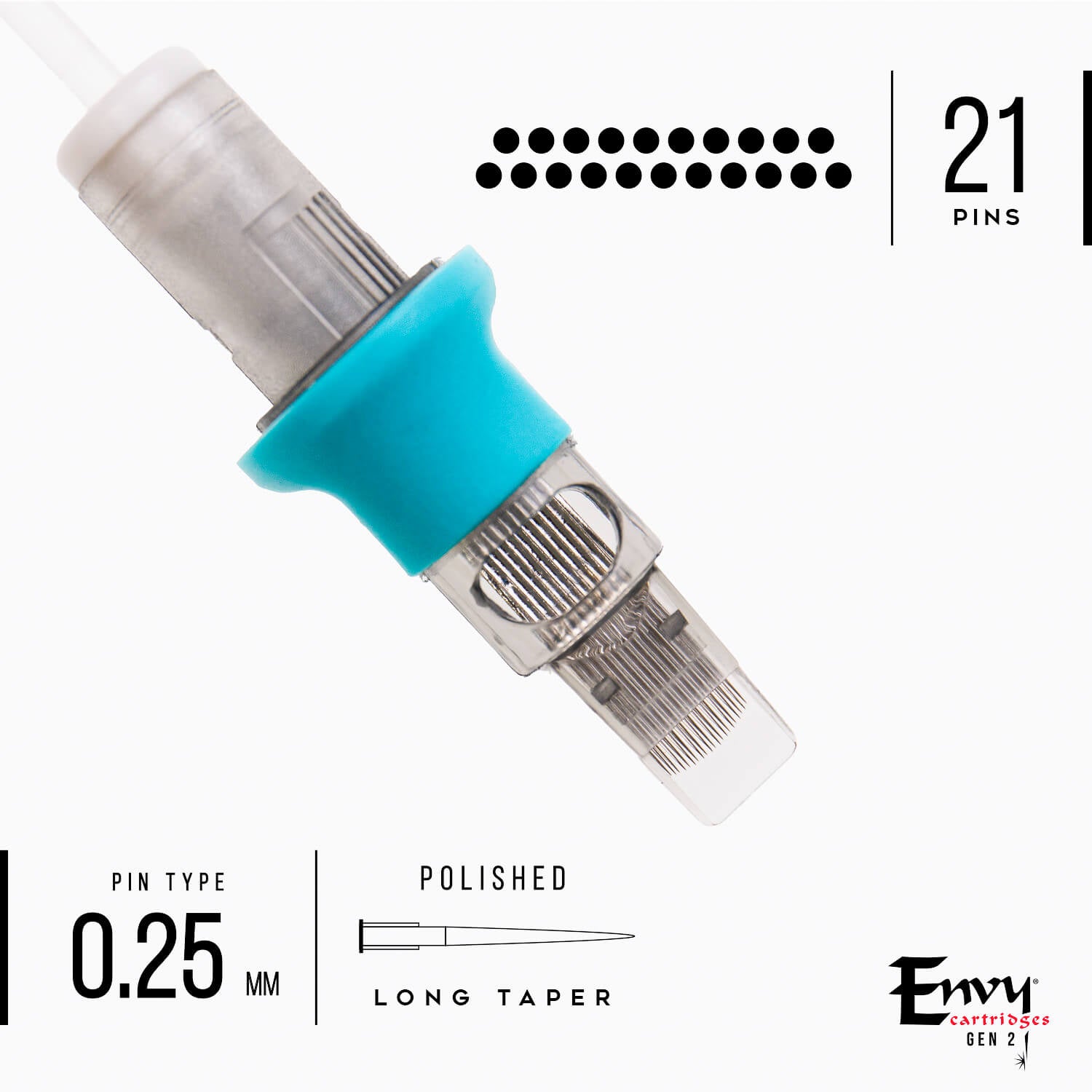 Envy Gen 2 - Bugpin Curved Magnum Tattoo Cartridges (10 Pack)