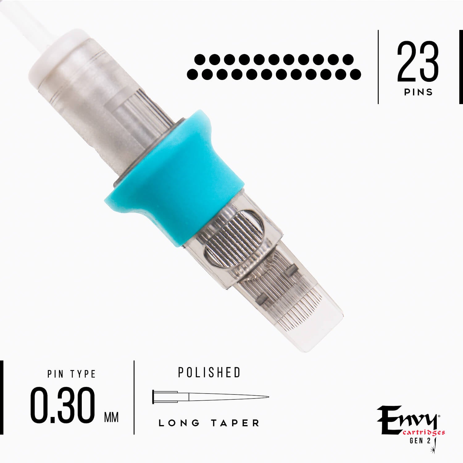 Envy Gen 2 - Bugpin Curved Magnum Tattoo Cartridges (10 Pack)