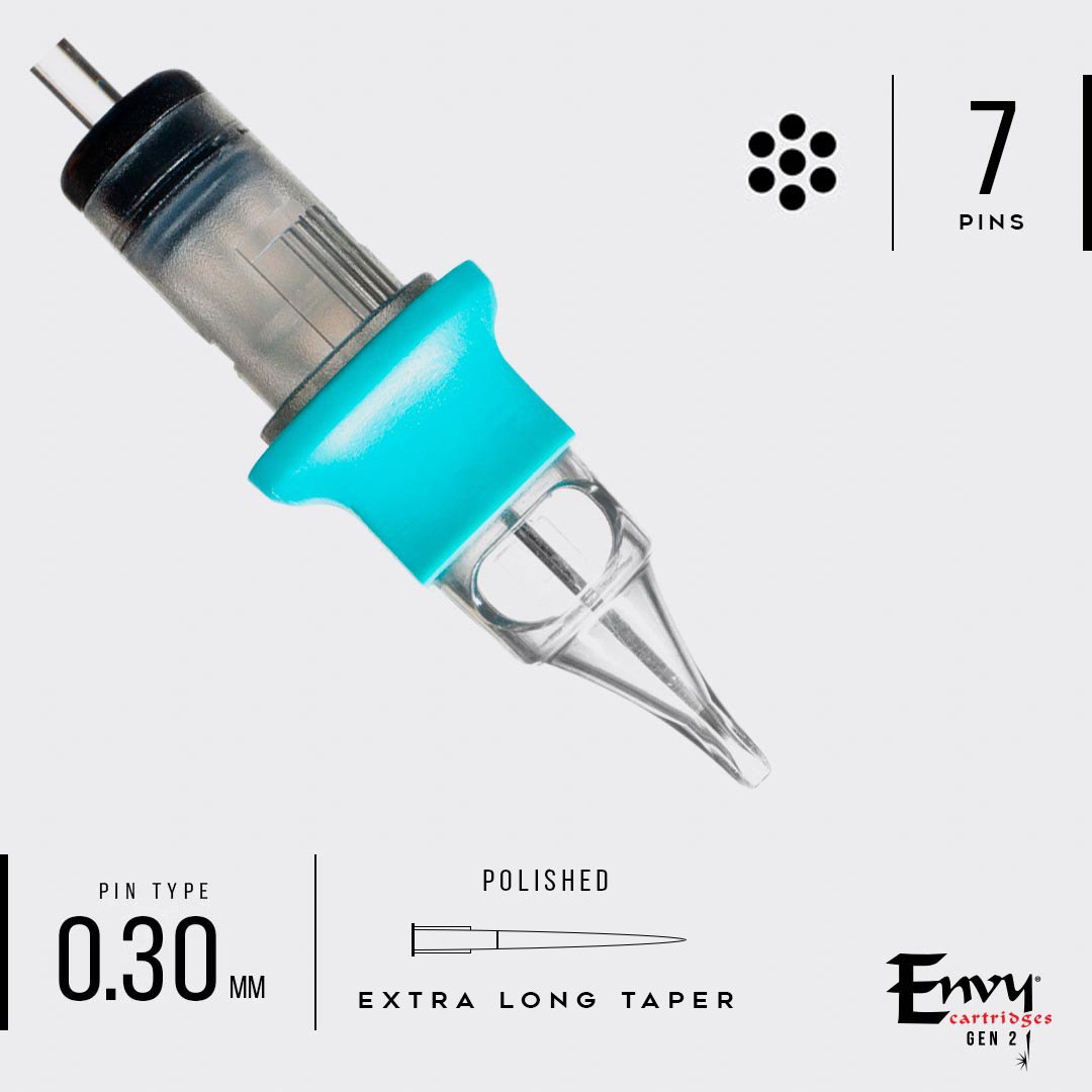 Envy Gen 2 Extra Long Taper Cartridges Round Liner - FINAL SALE