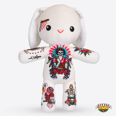 Barbara Bunny Stuffed Animal with Tattoos