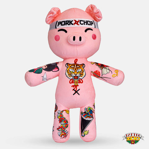 Tattoo Stuffed Animal Chef Pig 