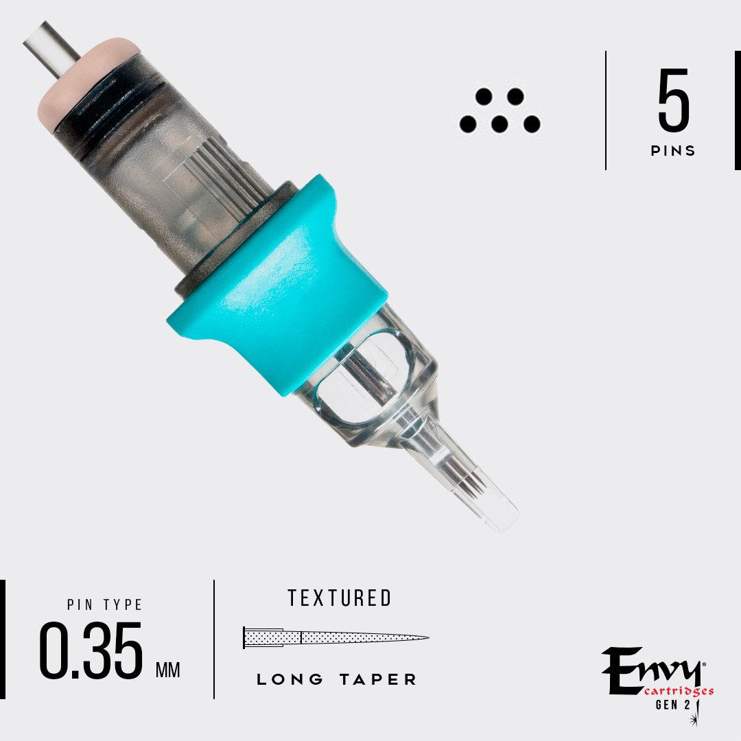 Envy Gen 2 - Textured Magnum Tattoo Cartridges (20 Pack)