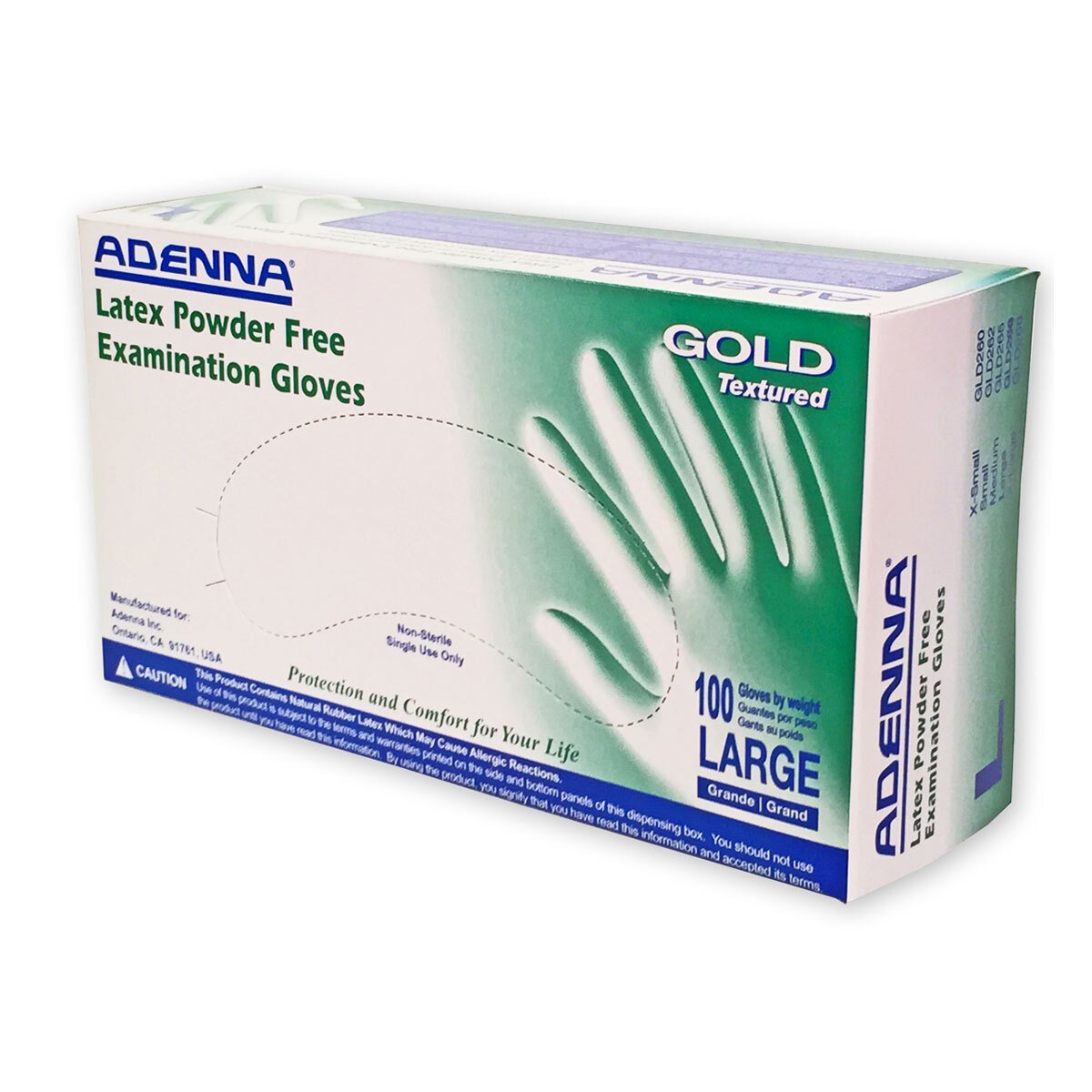 Adenna - Gold Powder Free Latex Gloves