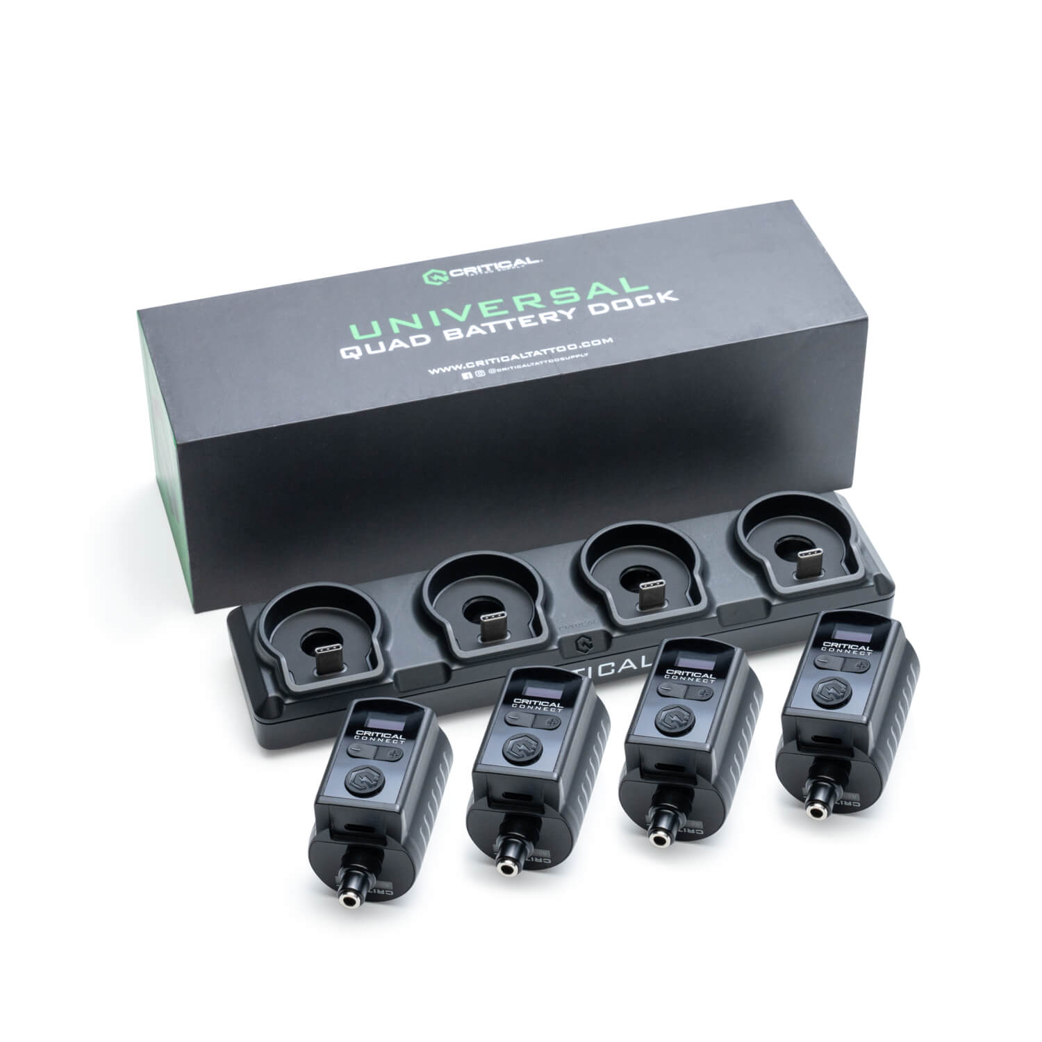 Critical Connect Universal Battery and Quad Dock Bundle with a 3.5mm Connection
