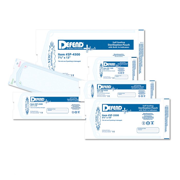 Defend Self-Sealing Tattoo Sterilization Pouches 