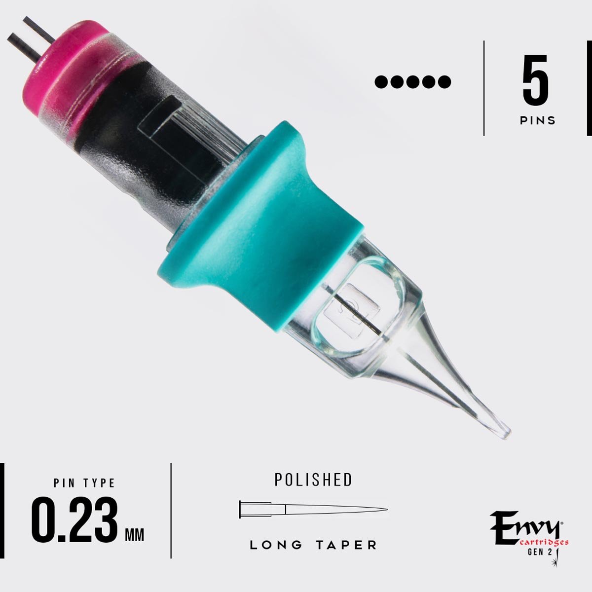 Envy Gen 2 - Flat Single Stacked Magnum Nano Cartridges