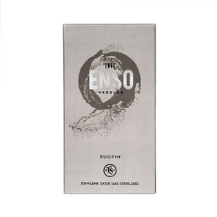 ENSO Bugpin Straight Liner tattoo needles on bar, available at TATSoul. 