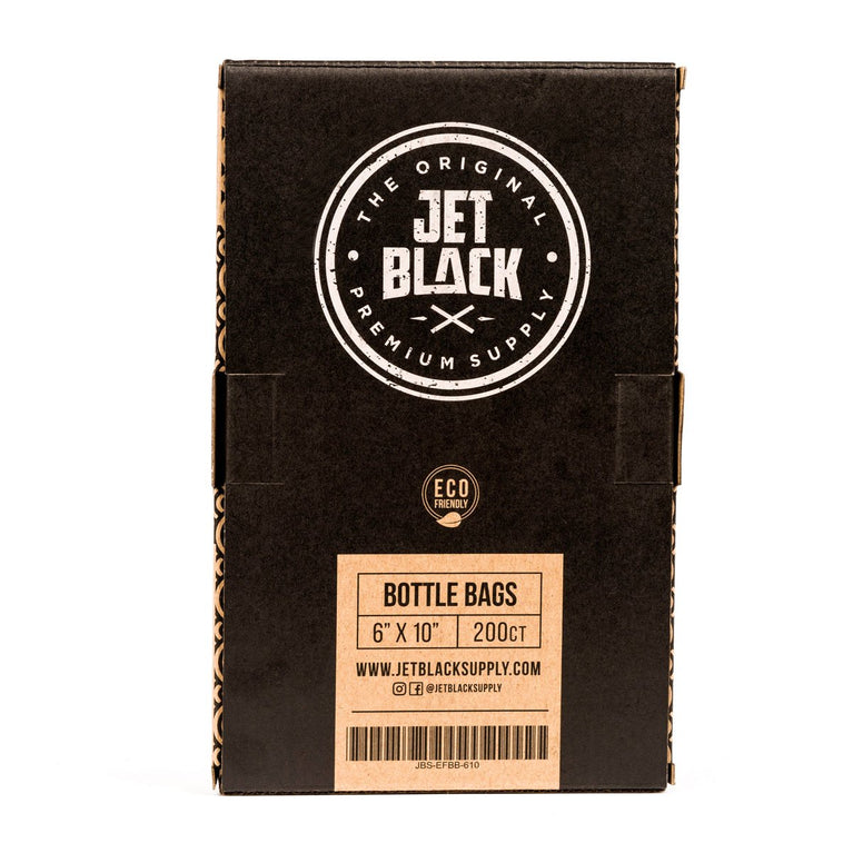 Jet Black - Eco-Friendly 6x10 in. Bottle Bags - 200 ct.