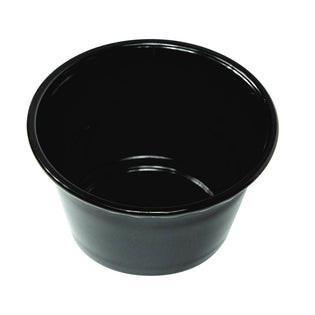Jet Black - Black Rinse Cups 3.7oz (Pack of 50)