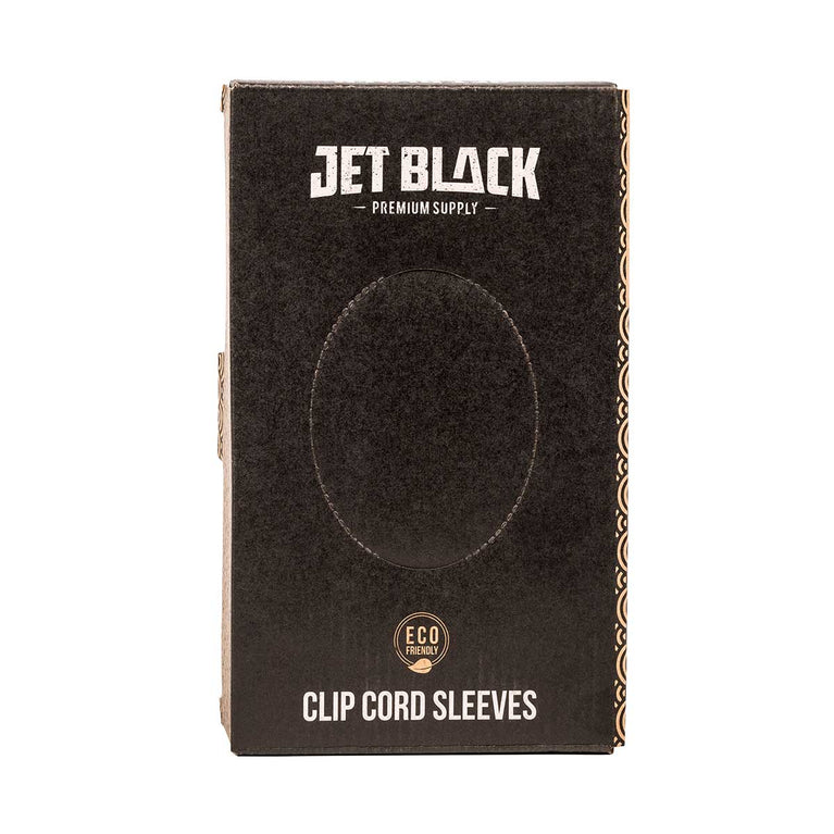 Jet Black - 2x24" Eco-Friendly Clipcord Sleeves - 200 ct.