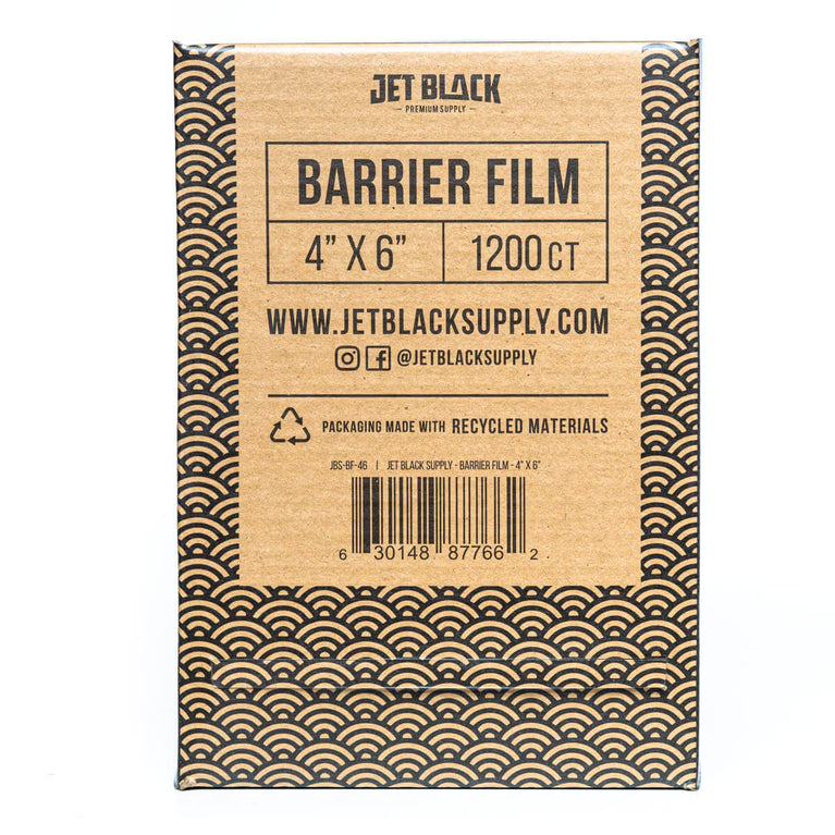 Jet Black - 4x6" Barrier Film to Prevent Contamination