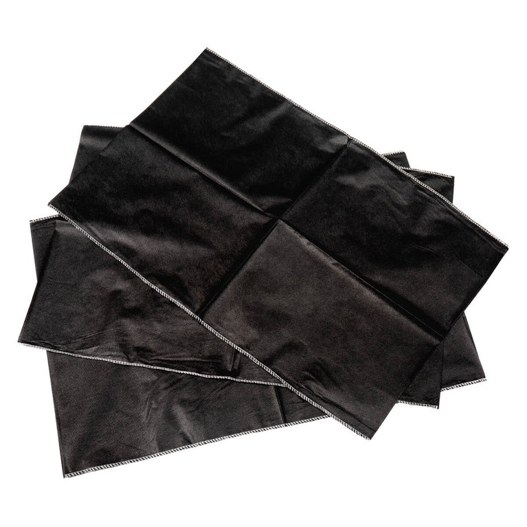 Jet Black - Black Disposable Pillow Cases - 20" x 29" (100/box)
