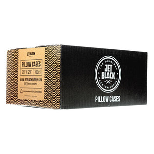 Jet Black - Black Disposable Pillow Cases - 20