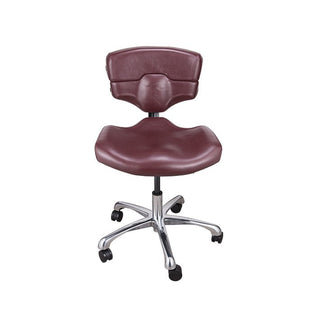 Mako Studio Tattoo Artist Chair front view with split backrest in Oxblood color