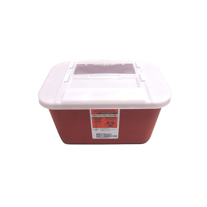 Medline Single + Dual Opening Sharps Container - 1 Gallon
