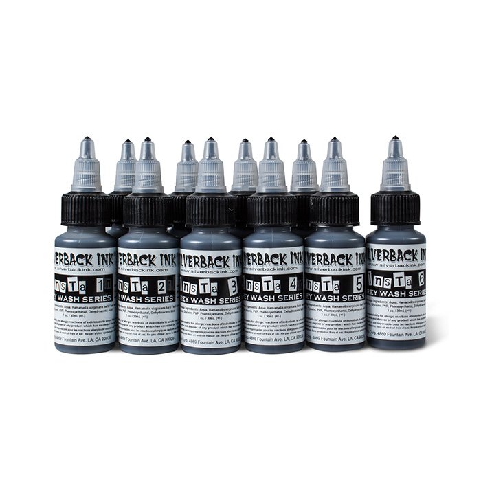 Silverback Tattoo Ink Insta10Shade Grey Wash Series